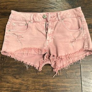 American eagle pink cut offs size 6